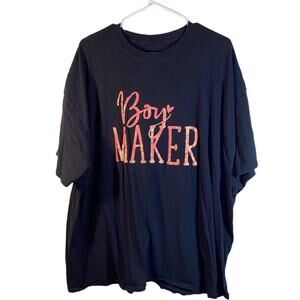 Black Tee Shirt Size 3X Boy Maker